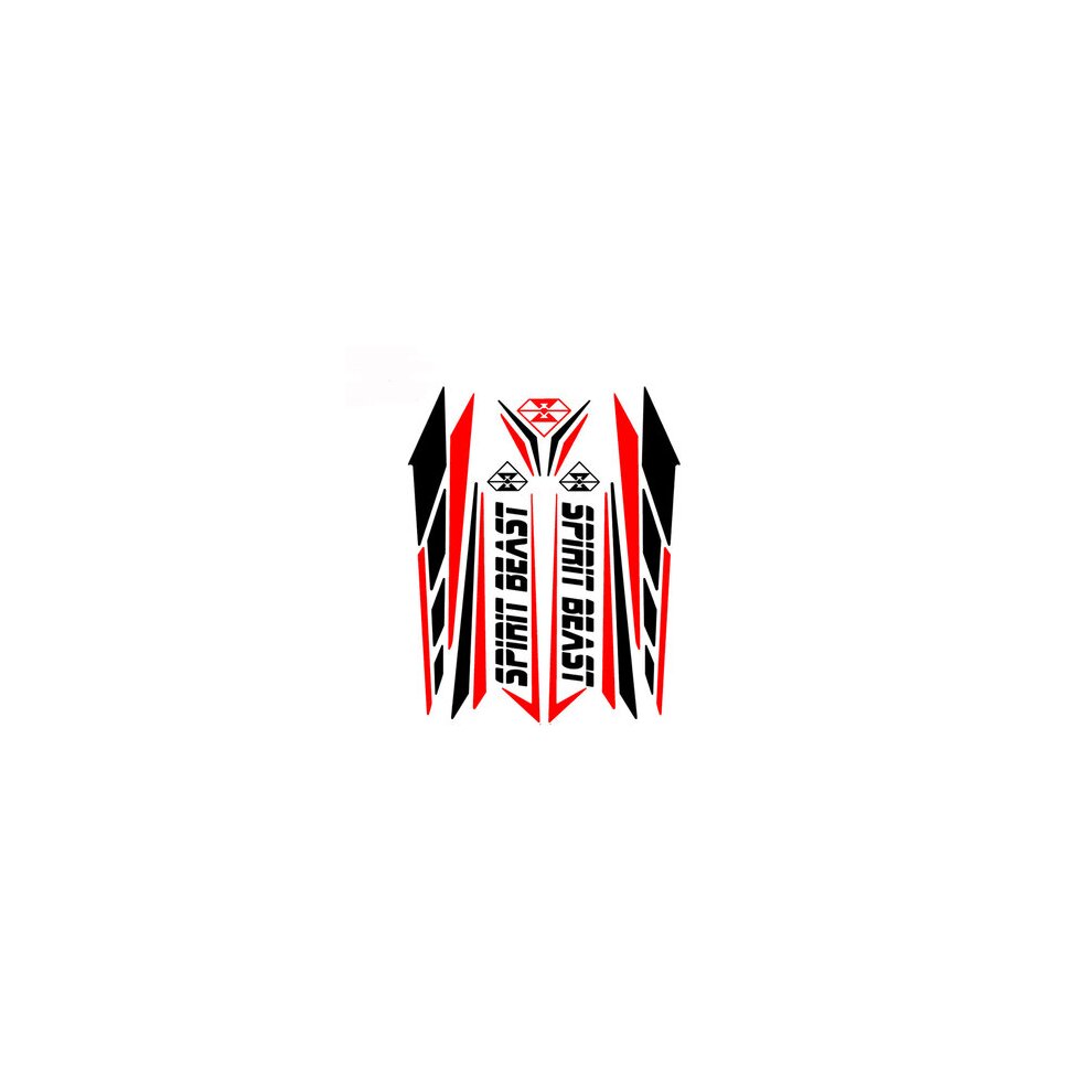 Motorcycle Sticker Motocross Feul Tank Pad Motorbike Protector For Honda/Yamaha/Kawasaki L1-RED-BLACK COLOR